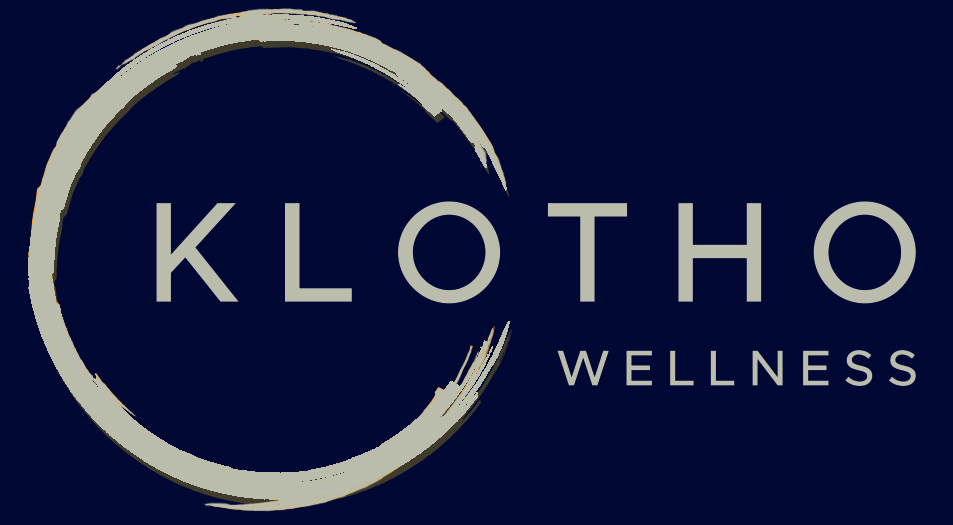 klotho wellness logo blue tan copy